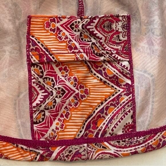 Prana Red & Orange Print Wrap Bodice GorpCore Athletic Dress NWOT Size M - Picture 9 of 15